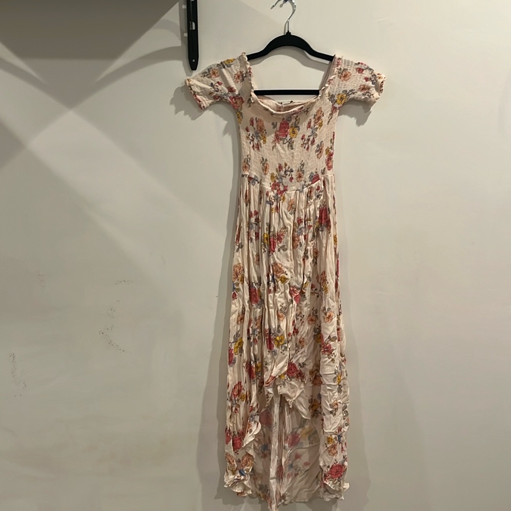 Off the shoulder high low